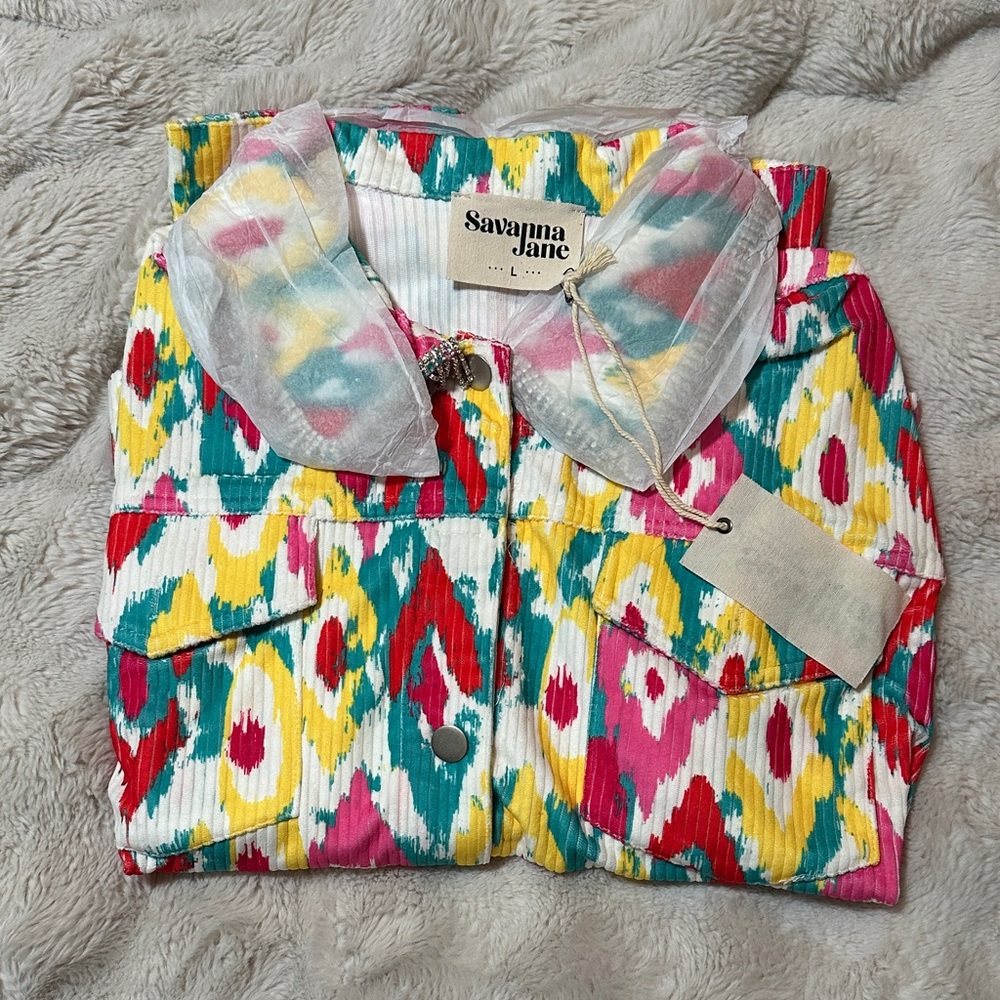 Savanna Jane Multicolor Ikat Jacket